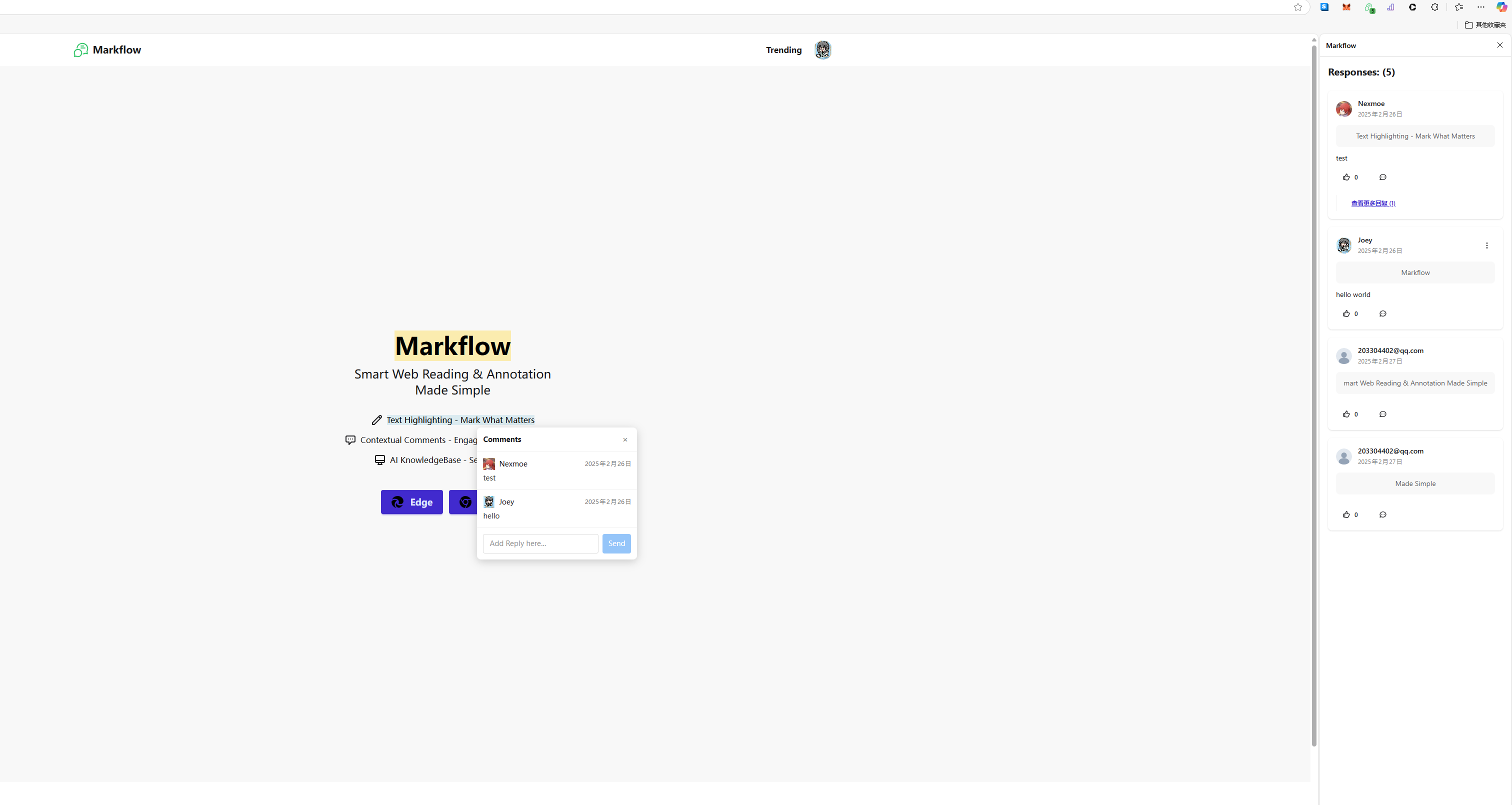 Interactive Web Annotations